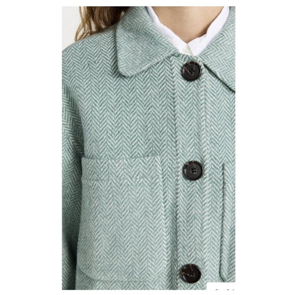 Rails Women's Wool Blend Connie Shirt Jacket Kelly Herringbone XL NWT $363 - Picture 5 of 13